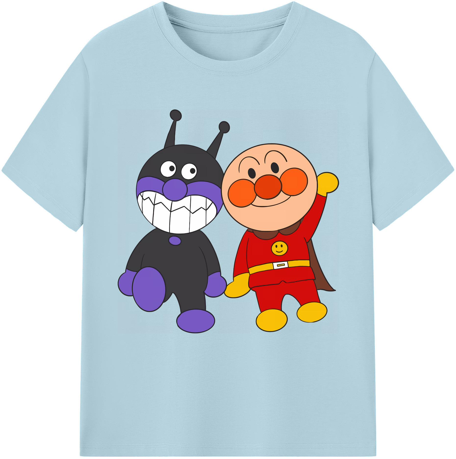 （画像用） アンパンマン Anpanman 綿100％半袖Tシャツ（フロントプリント）